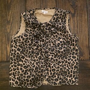 TCEC Leopard Print Bow Tie Vest